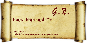 Goga Napsugár névjegykártya