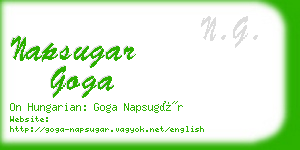 napsugar goga business card